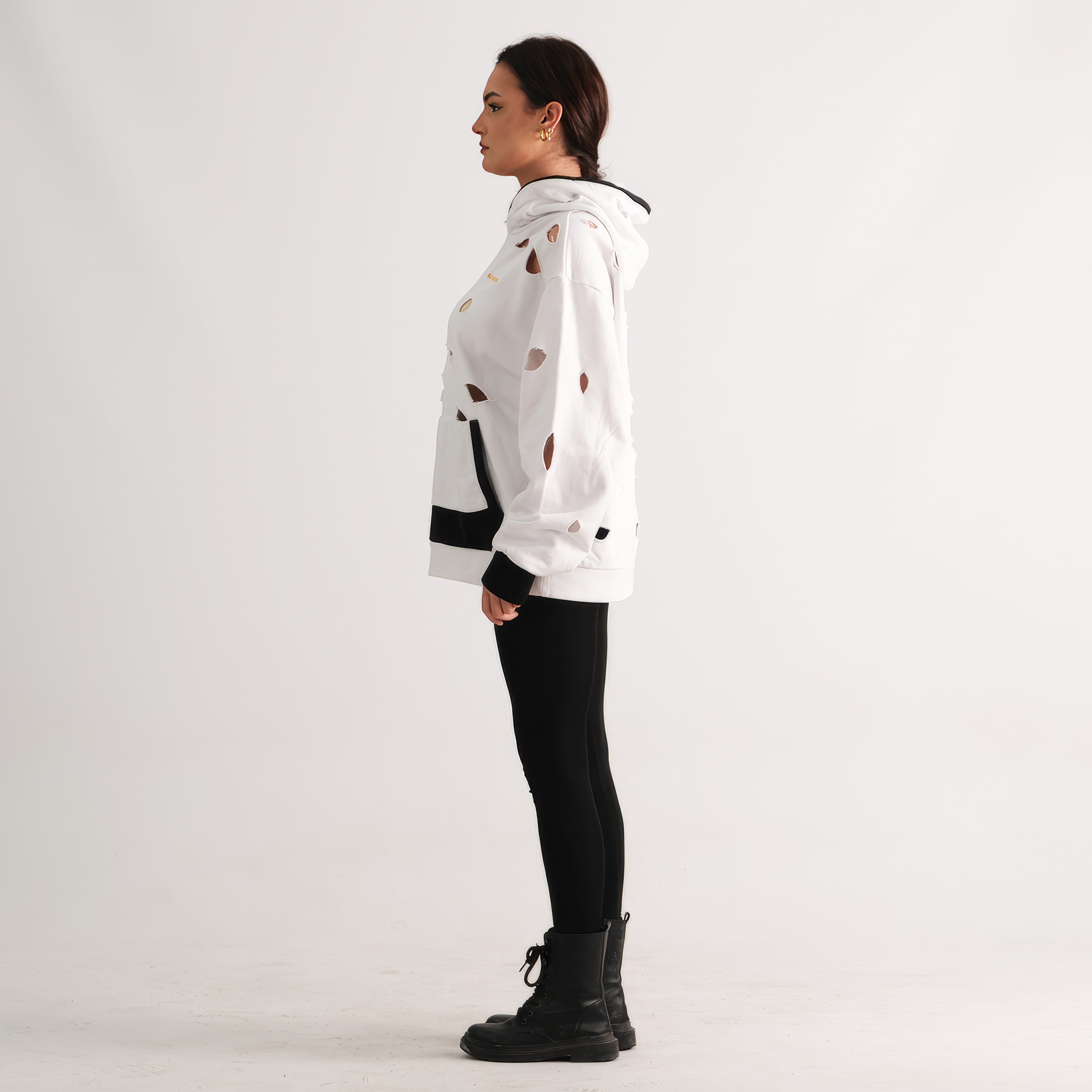 Relaxed Fit Hooded Sweater 002