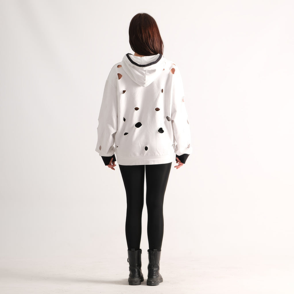 Relaxed Fit Hooded Sweater 002