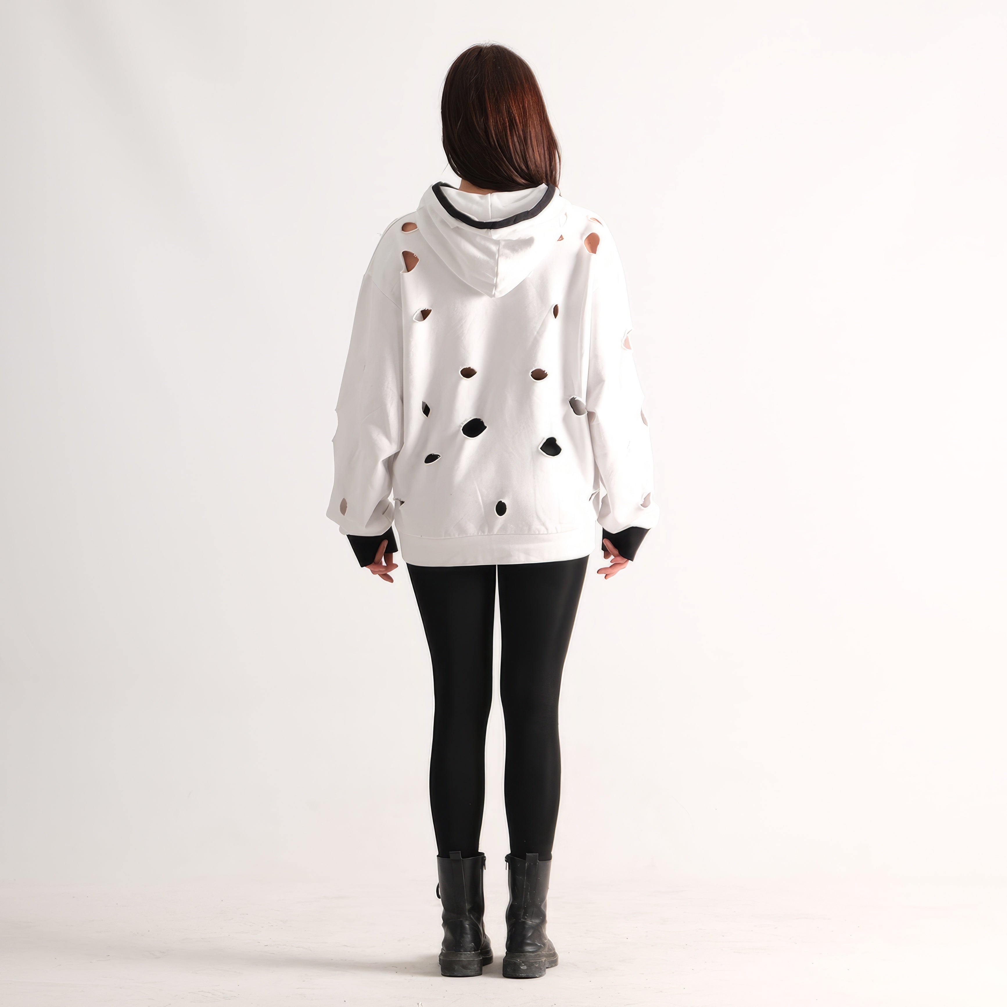 Relaxed Fit Hooded Sweater 002